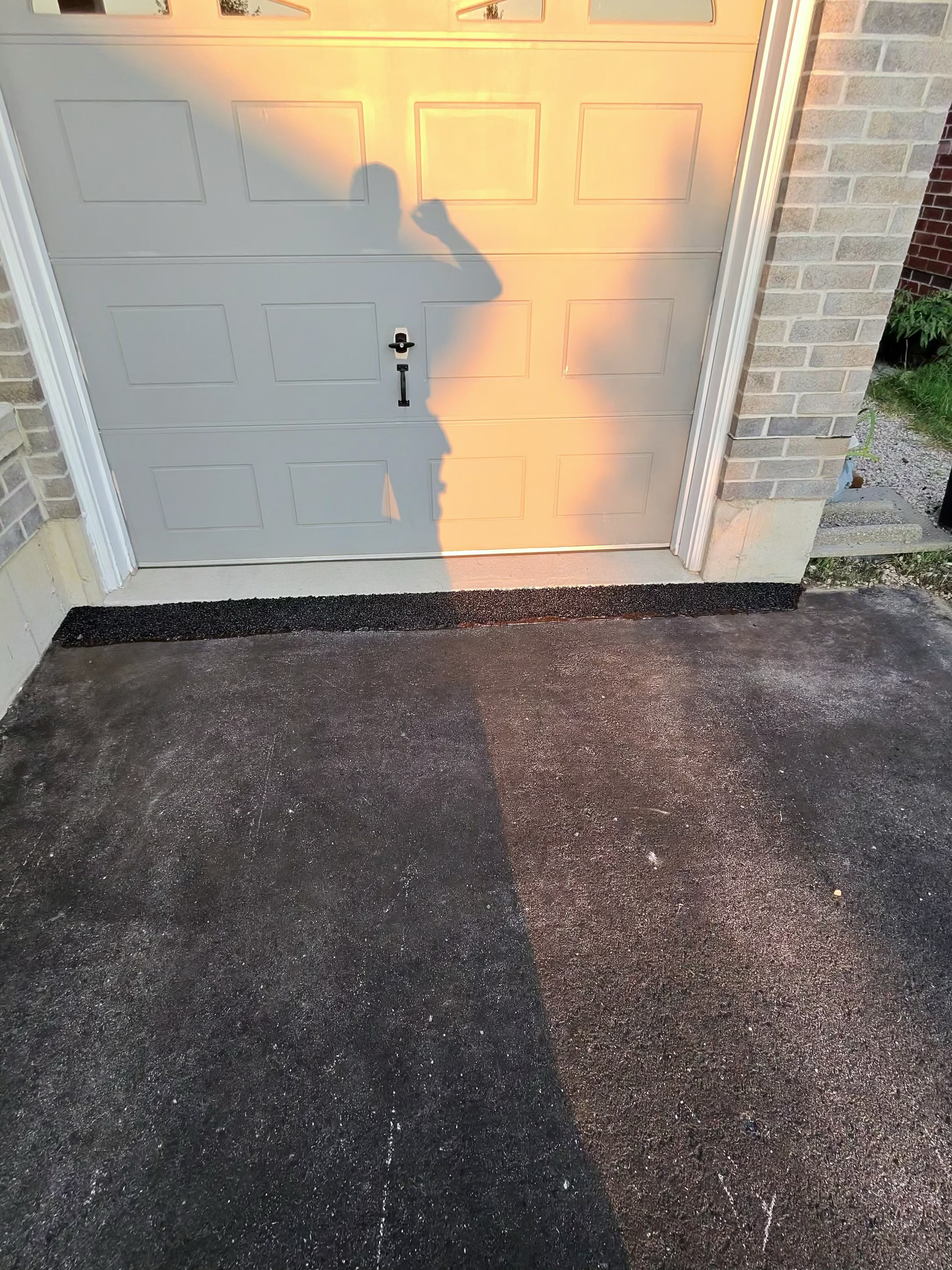 Recent asphalt garage ramp job — Waterloo Region