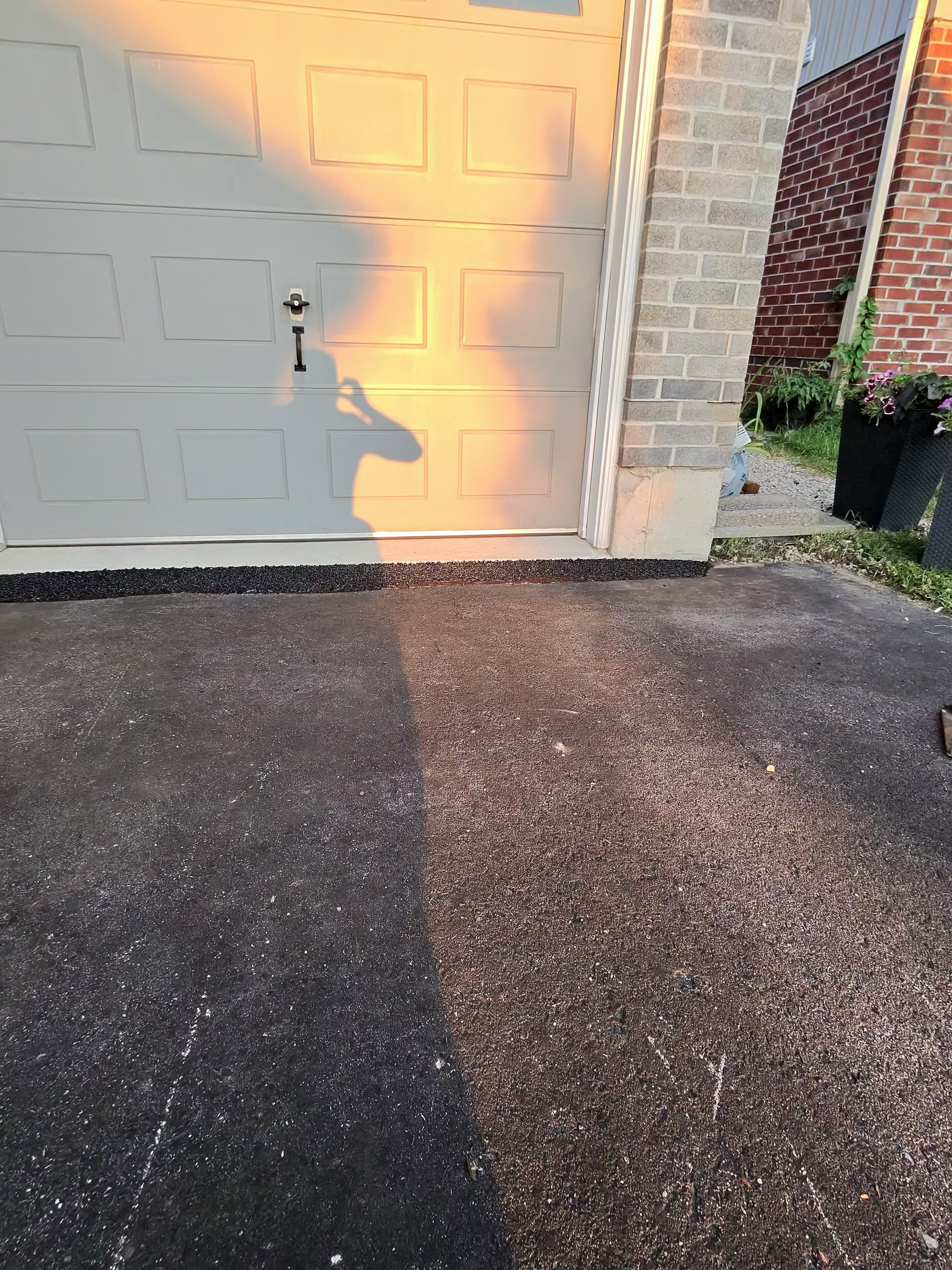Recent asphalt garage ramp job — Waterloo Region