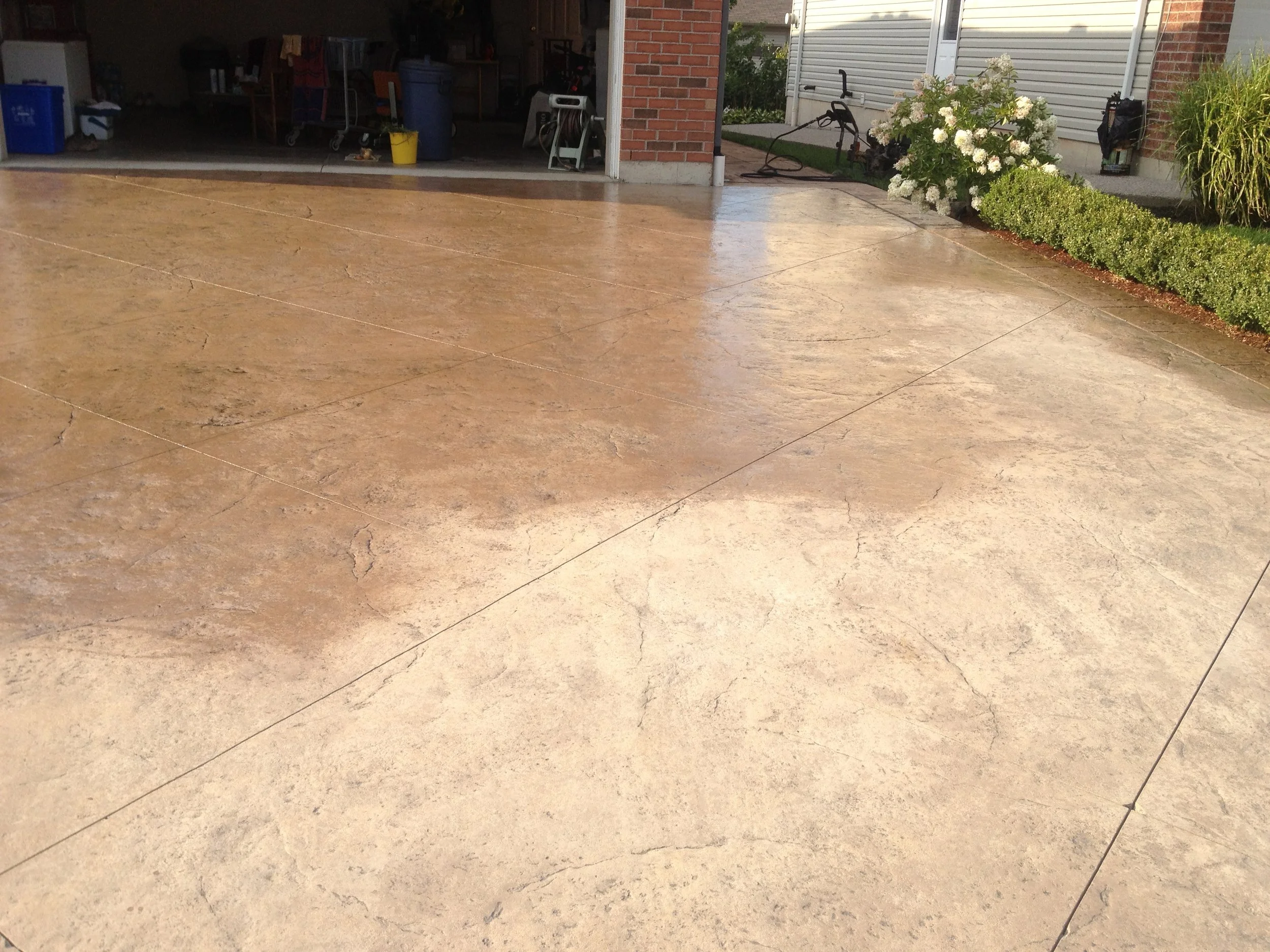 Concrete patio after concrete sealing, Cambridge